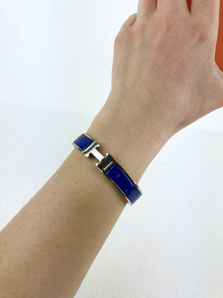 Hermes Armbånd - Blåt - Str Gm (18 cm)