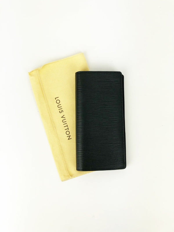 Louis Vuitton Brazza Epi Noir Wallet/ Pung