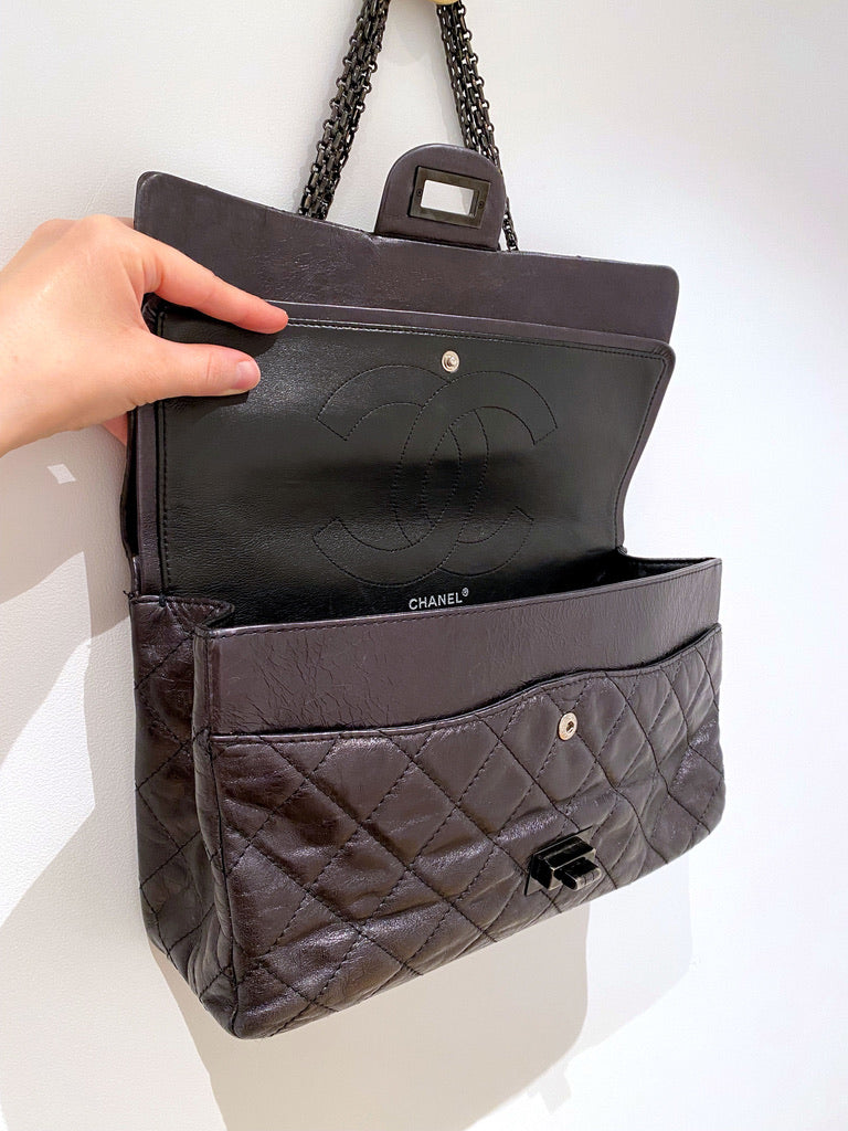 Maxi 2.55 Handbag - Farve Grå-sort