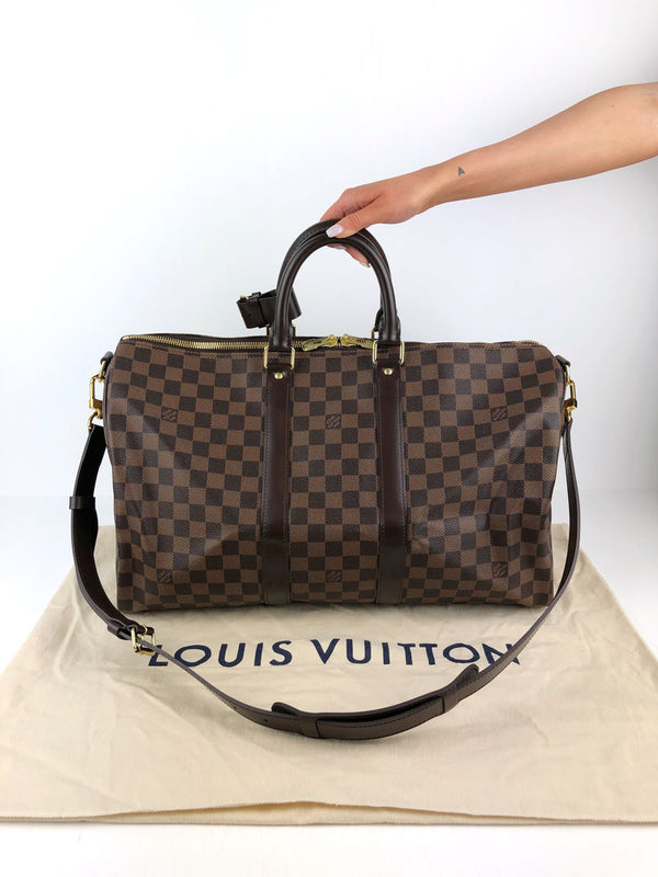 Louis Vuitton Keepal 45  Taske - Damier Ebene