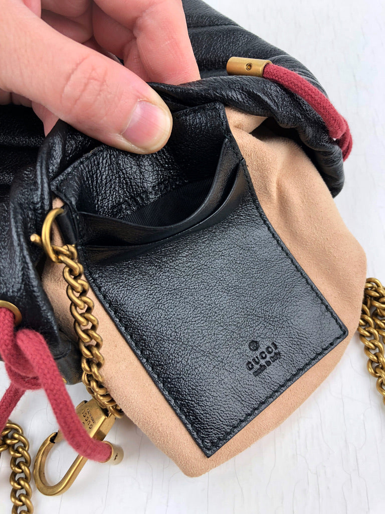 Gucci GG Marmont Mini Bucket - Sort