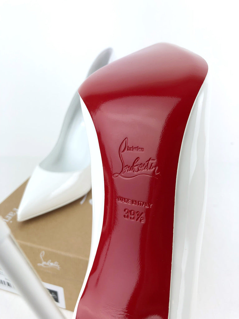 Christian Louboutin - Hot Chic 100 Patent - Str 39,5 (Hvide)