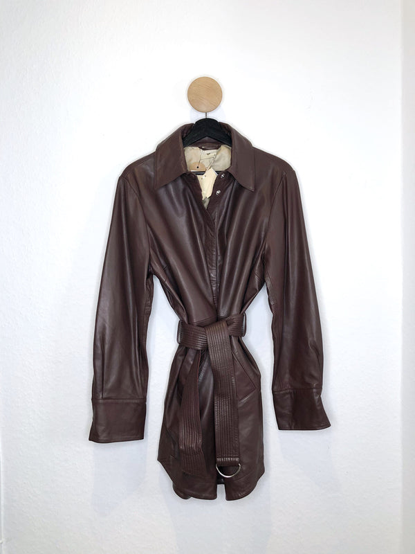 Heartmade Læderjakke Mørkebrun - Str. 42