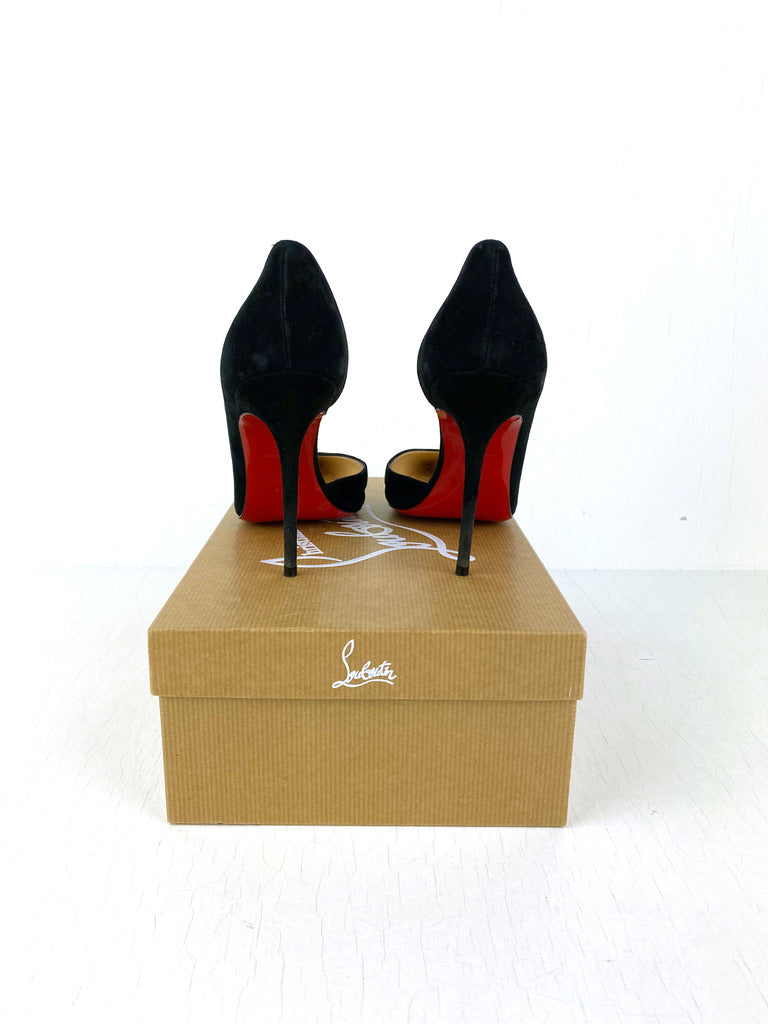 Christian Louboutin Iriza 100 Suede Black  - Stiletter - Str 37