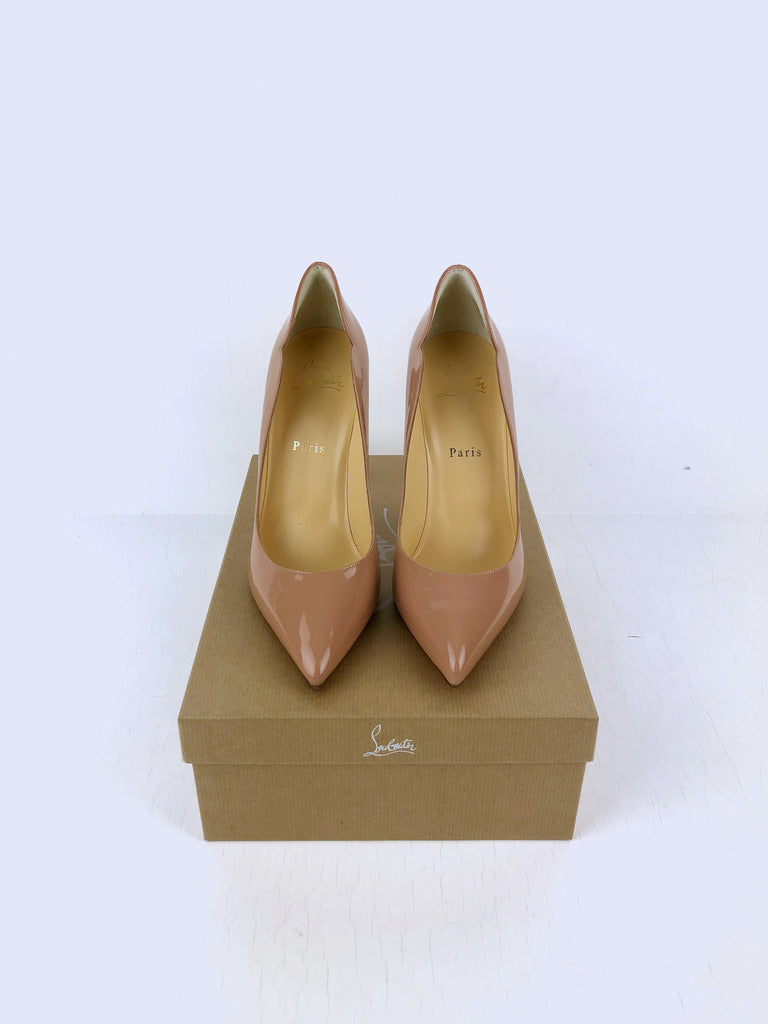 Christian Louboutin - Hot Chic 100 Patent Nude - Str 39,5