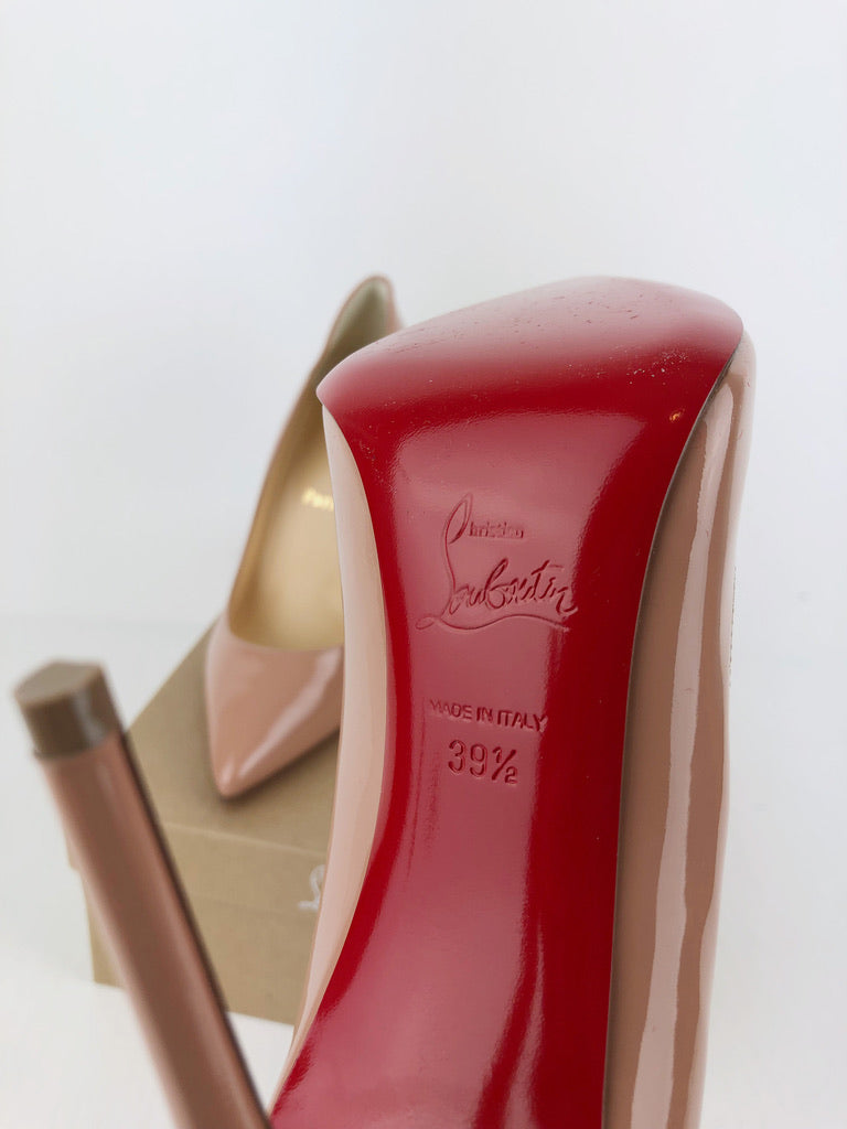 Christian Louboutin - Hot Chic 100 Patent Nude - Str 39,5