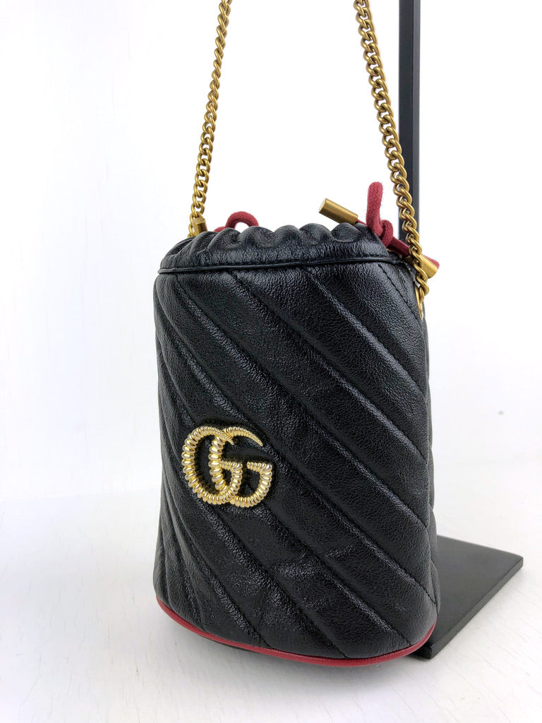 Gucci GG Marmont Mini Bucket - Sort