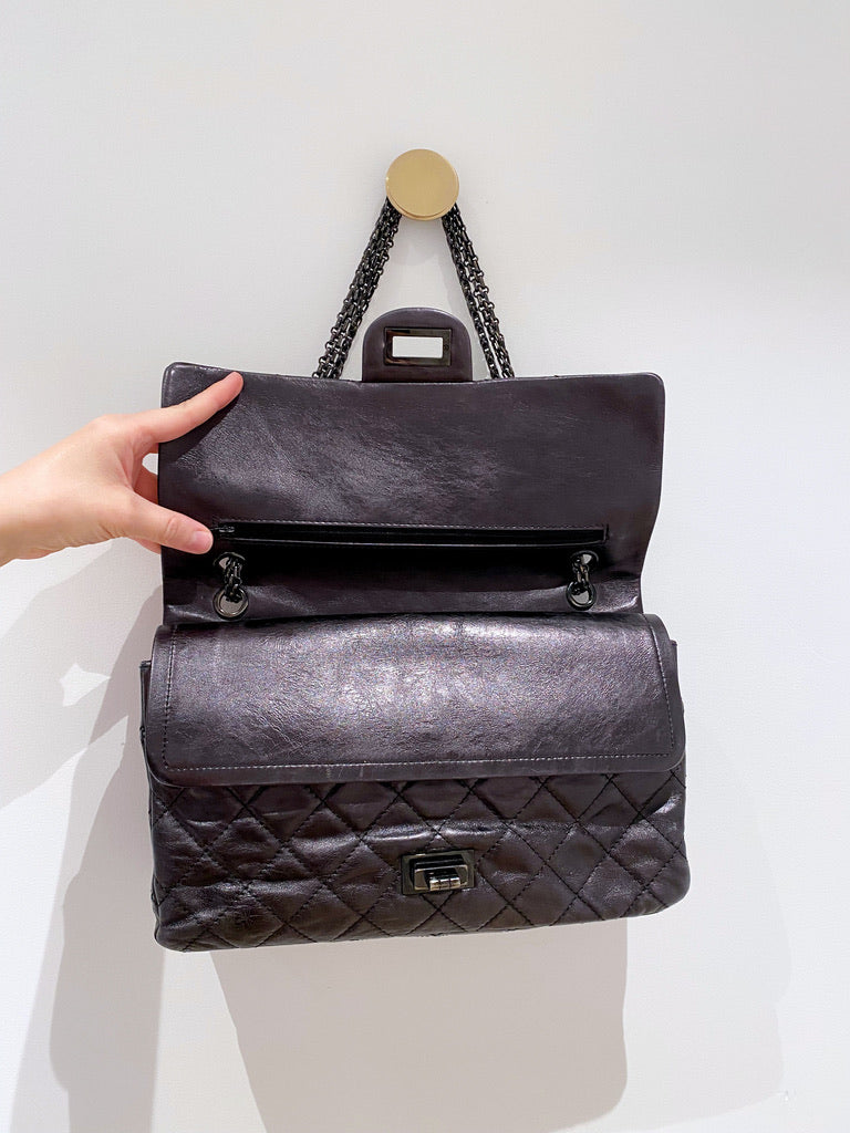 Maxi 2.55 Handbag - Farve Grå-sort