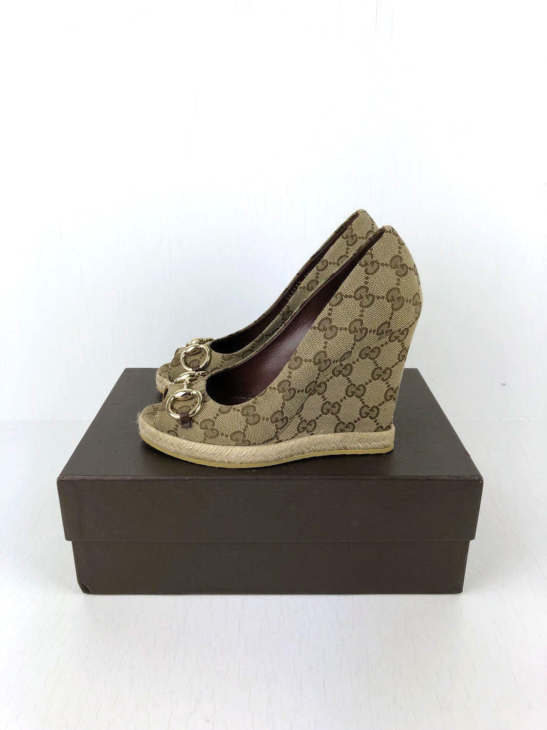 Gucci Sko Med Kilehæl- Str 37,5