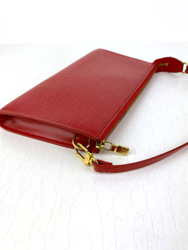 Louis Vuitton Epi Pochette Taske - Rød