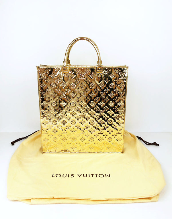 Louis Vuitton Sac Plat Gold Monogram Miroir Bag/Taske