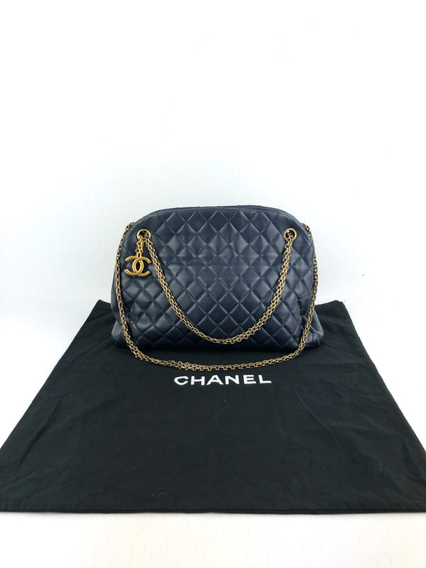 Chanel Mademoiselle Bowling Bag/Taske Mørkeblå