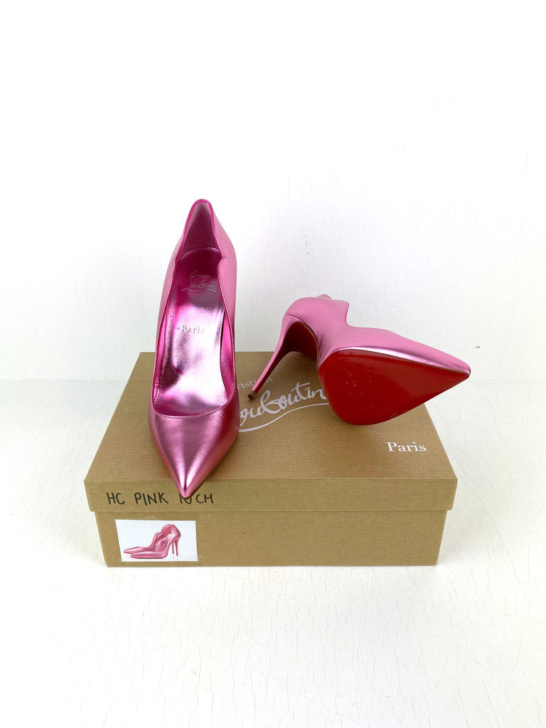 Christian Louboutin - Hot Chic 100 Patent Kid Laminato/Lining (Pink) - Str 39,5