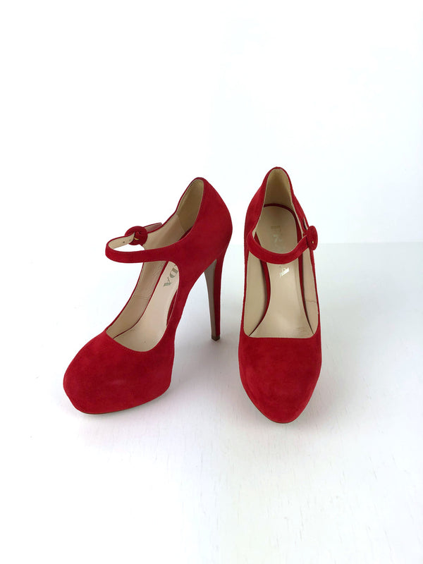 Prada Stiletter Røde - Str 37,5