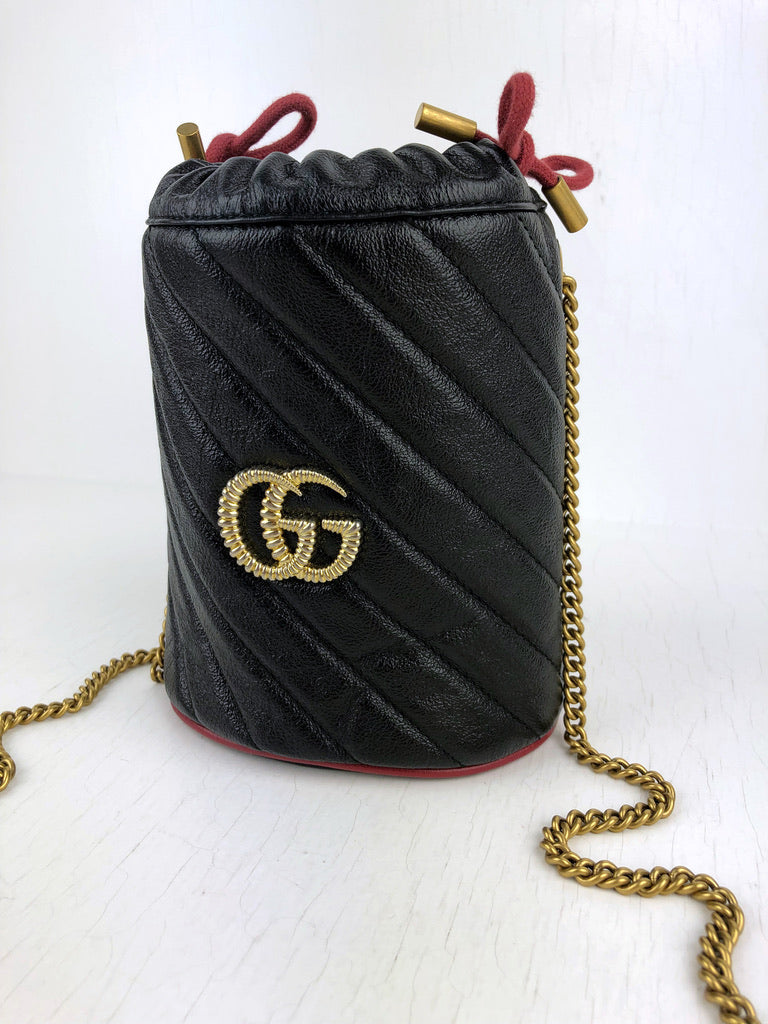 Gucci GG Marmont Mini Bucket - Sort