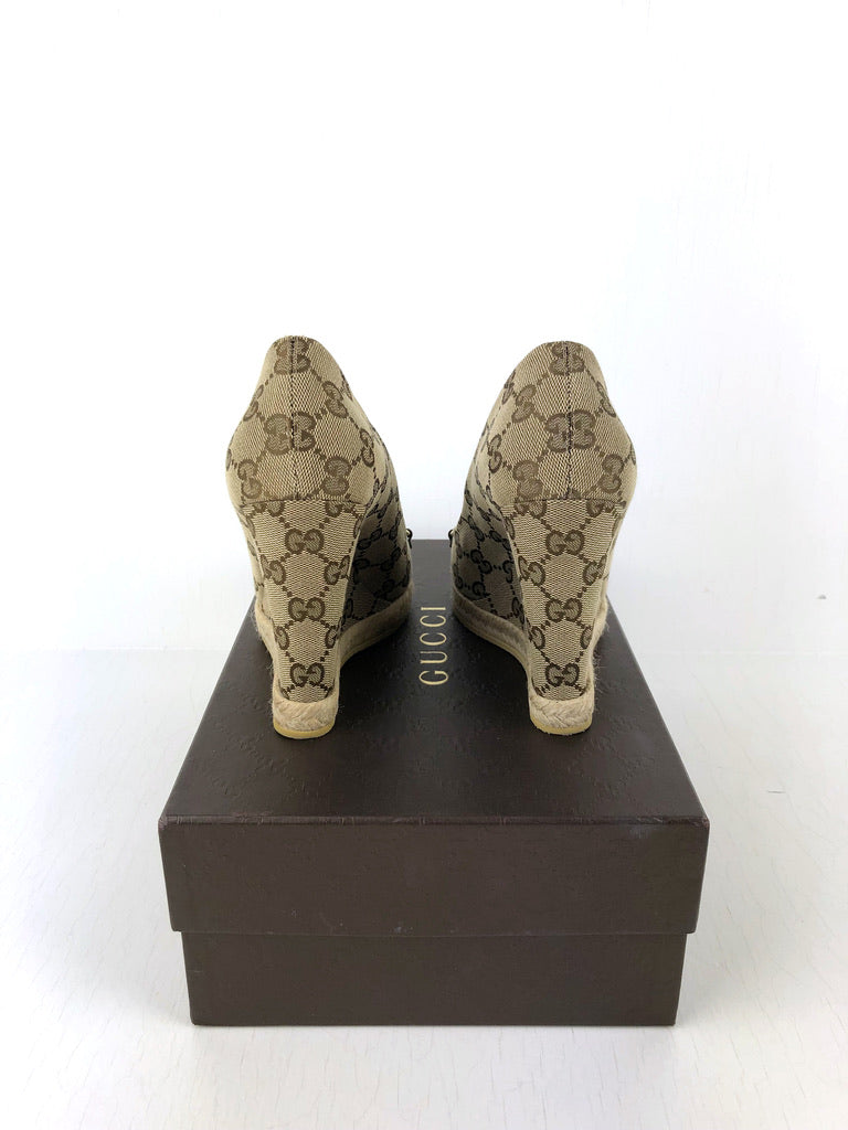 Gucci Sko Med Kilehæl- Str 37,5