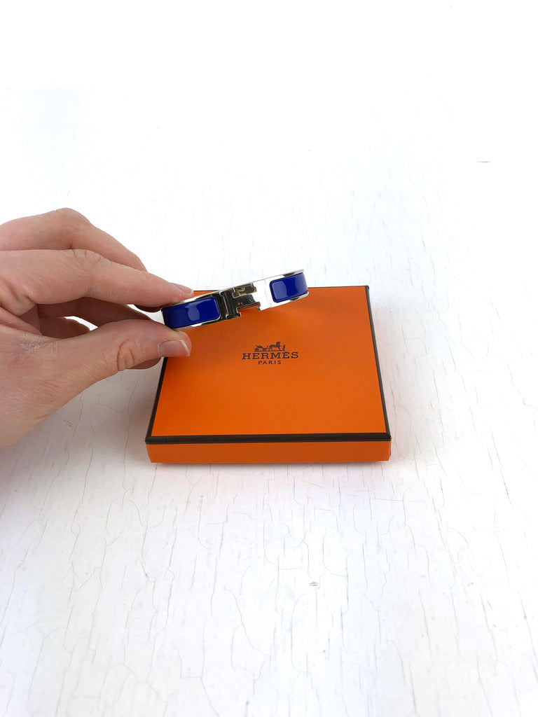 Hermes Armbånd - Blåt - Str Gm (18 cm)