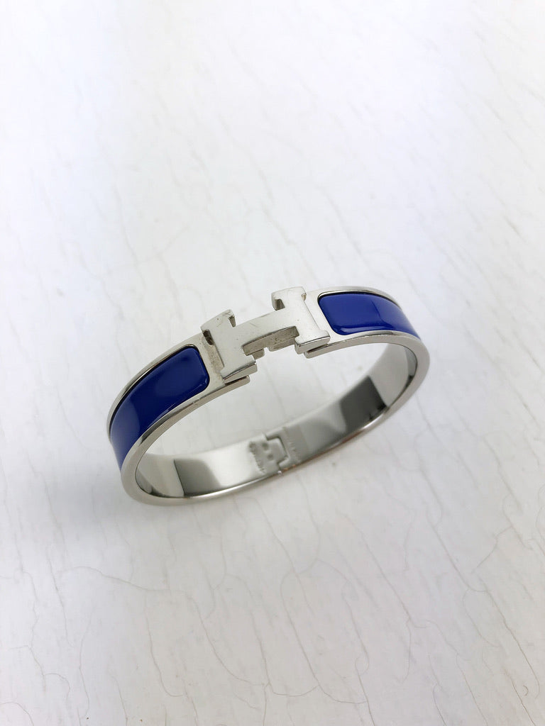 Hermes Armbånd - Blåt - Str Gm (18 cm)