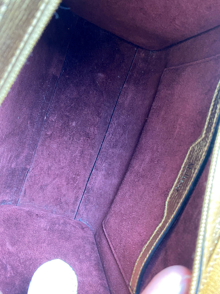 Mulberry Mini Zipped Bayswater - Guldfarvet (Nypris ca 10.250 kr)