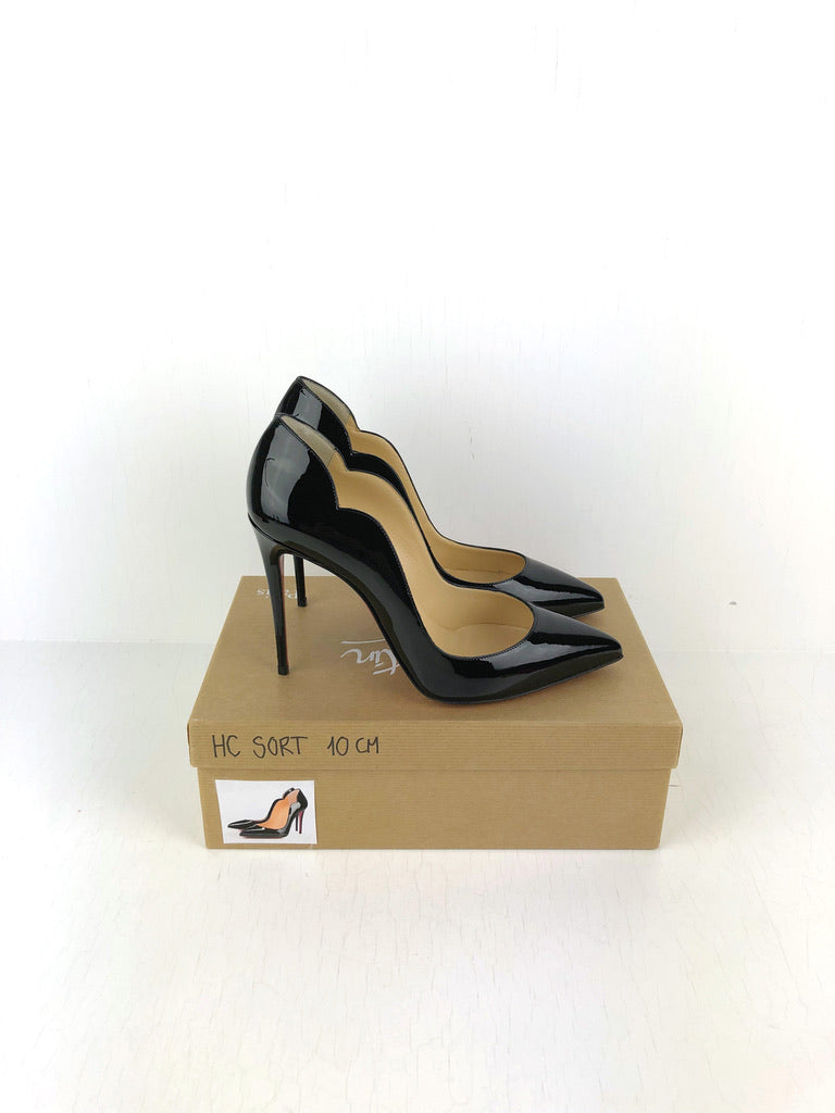 Christian Louboutin - Hot Chic 100 Patent Black - Str 39,5 (Sorte)