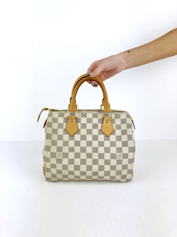 Louis Vuitton Damier Azur Speedy 25 Taske