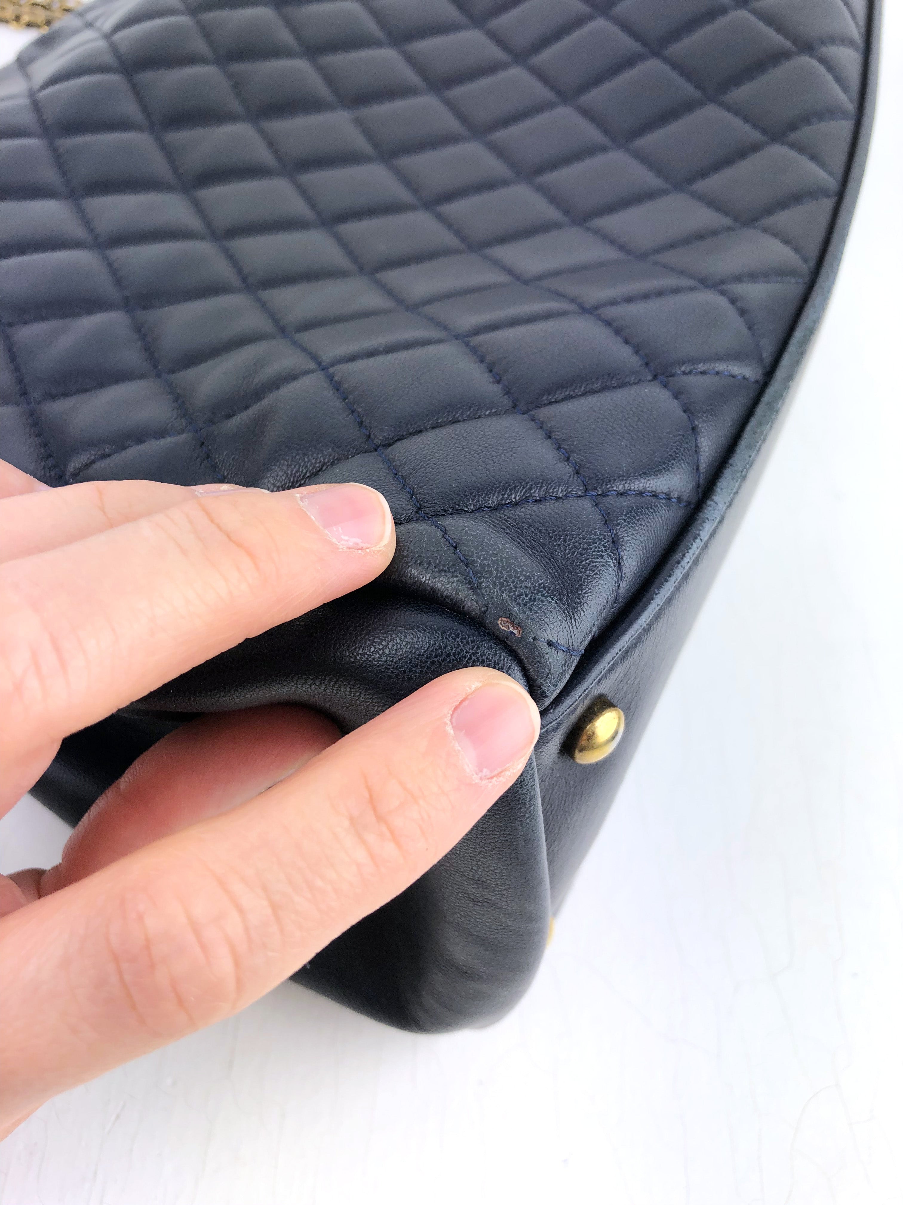 Chanel Mademoiselle Bowling Bag/Taske Mørkeblå