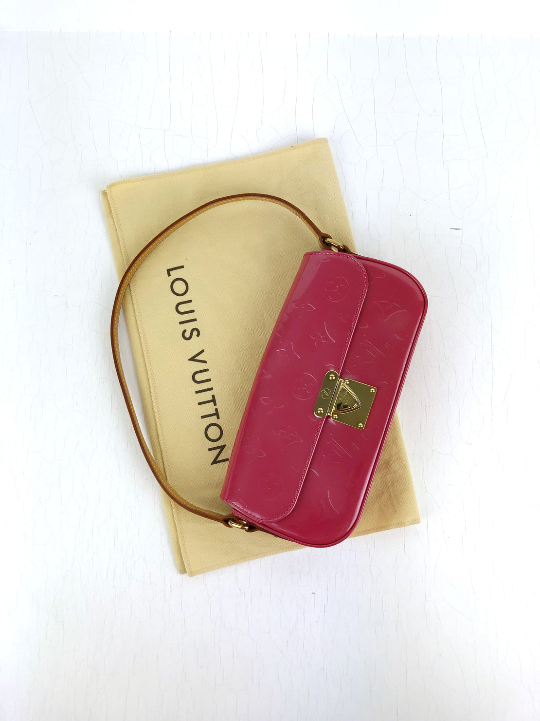 Louis Vuitton Lille Skulertaske - Pink Lak (Lexington)